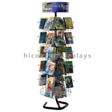 Stationery Store Wire Rack Holder Custom Freestanding Merchandising Kids Card Comic Book Display Rack